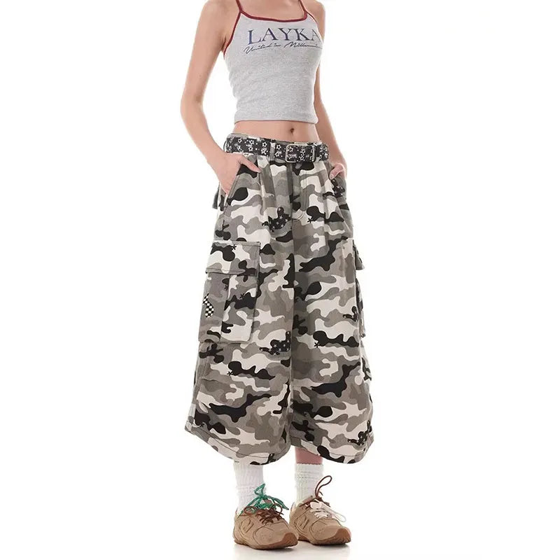 Camouflage Goblin Core Trashy Y2K Jorts