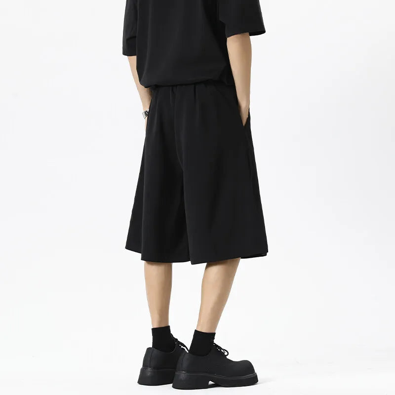 Black Korean Casual Summer Baggy Shorts