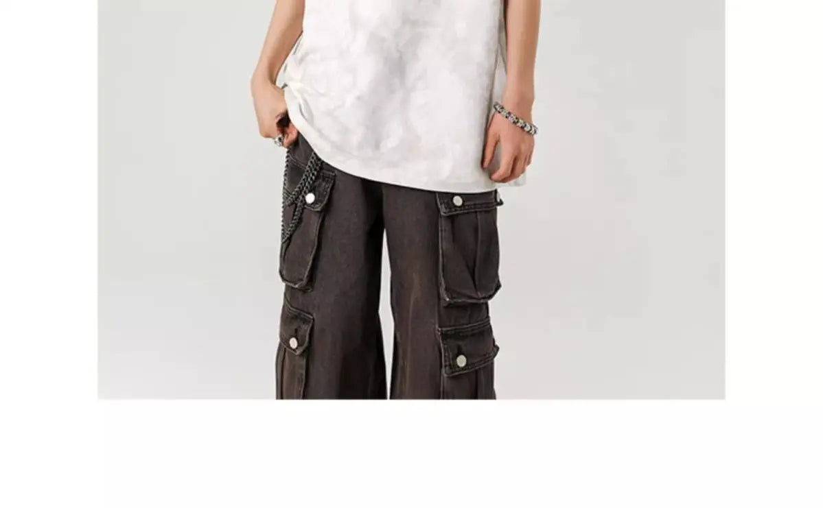 Retro Tie-Dyed Loose Striped T-Shirt