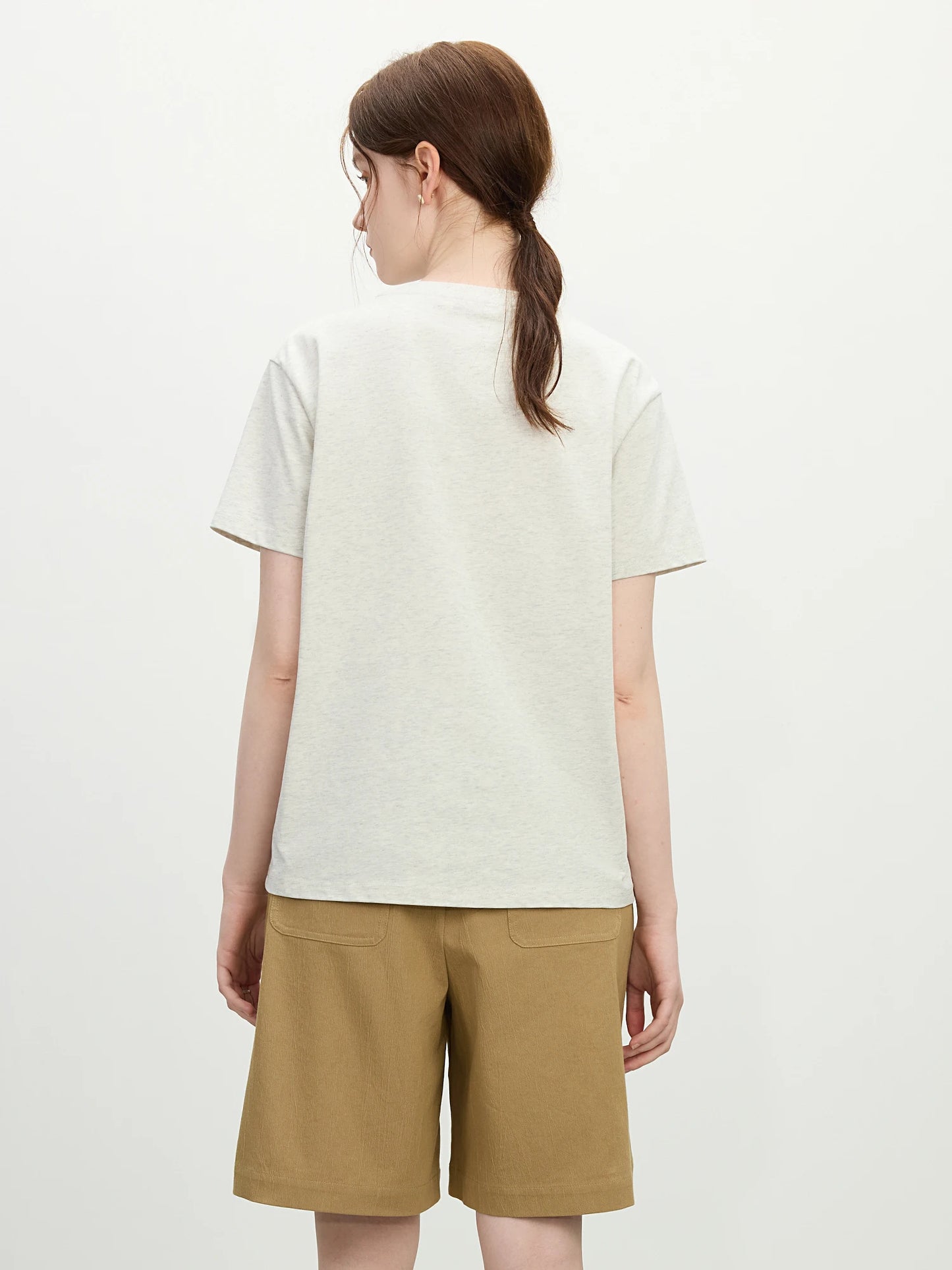 Vintage Embroidered Linen Cotton T-Shirt