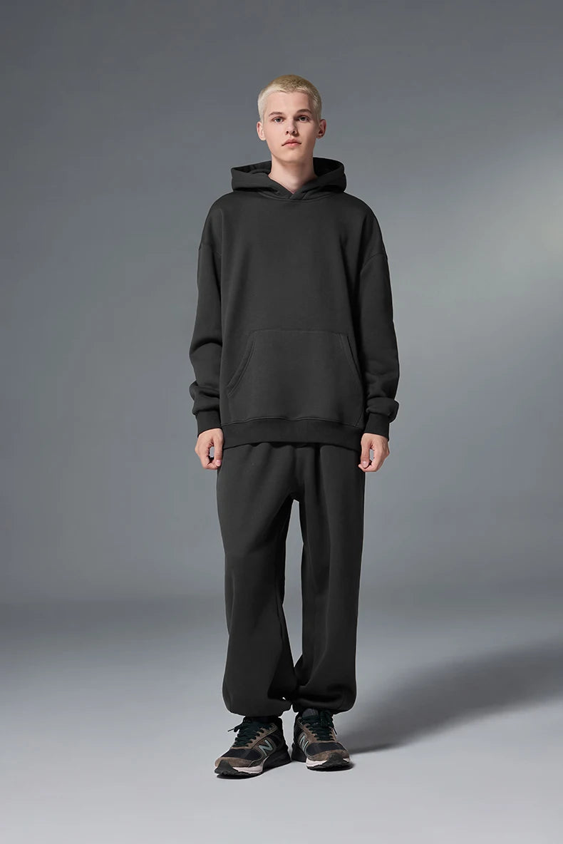 Premium Minimalist Solid Color Fleece Hoodie