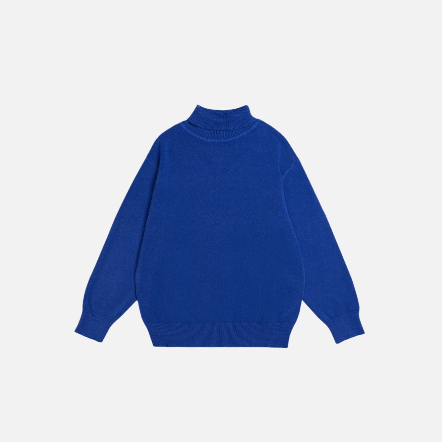 Black Oversize Minimalist Turtleneck Sweater
