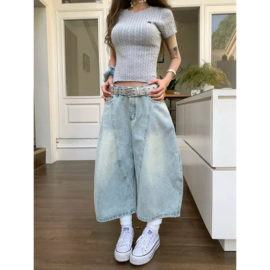 Vintage High-Waisted Denim Shorts
