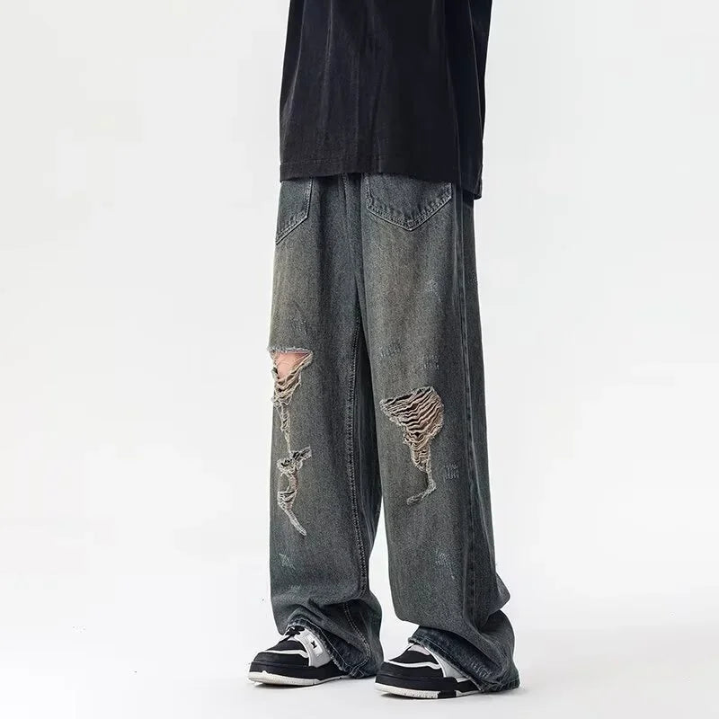 Vintage Wide Leg Denim Jeans