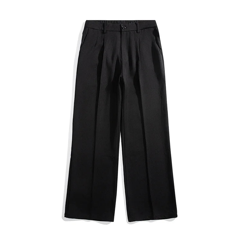 Black Comfortable Thin Straight Pants