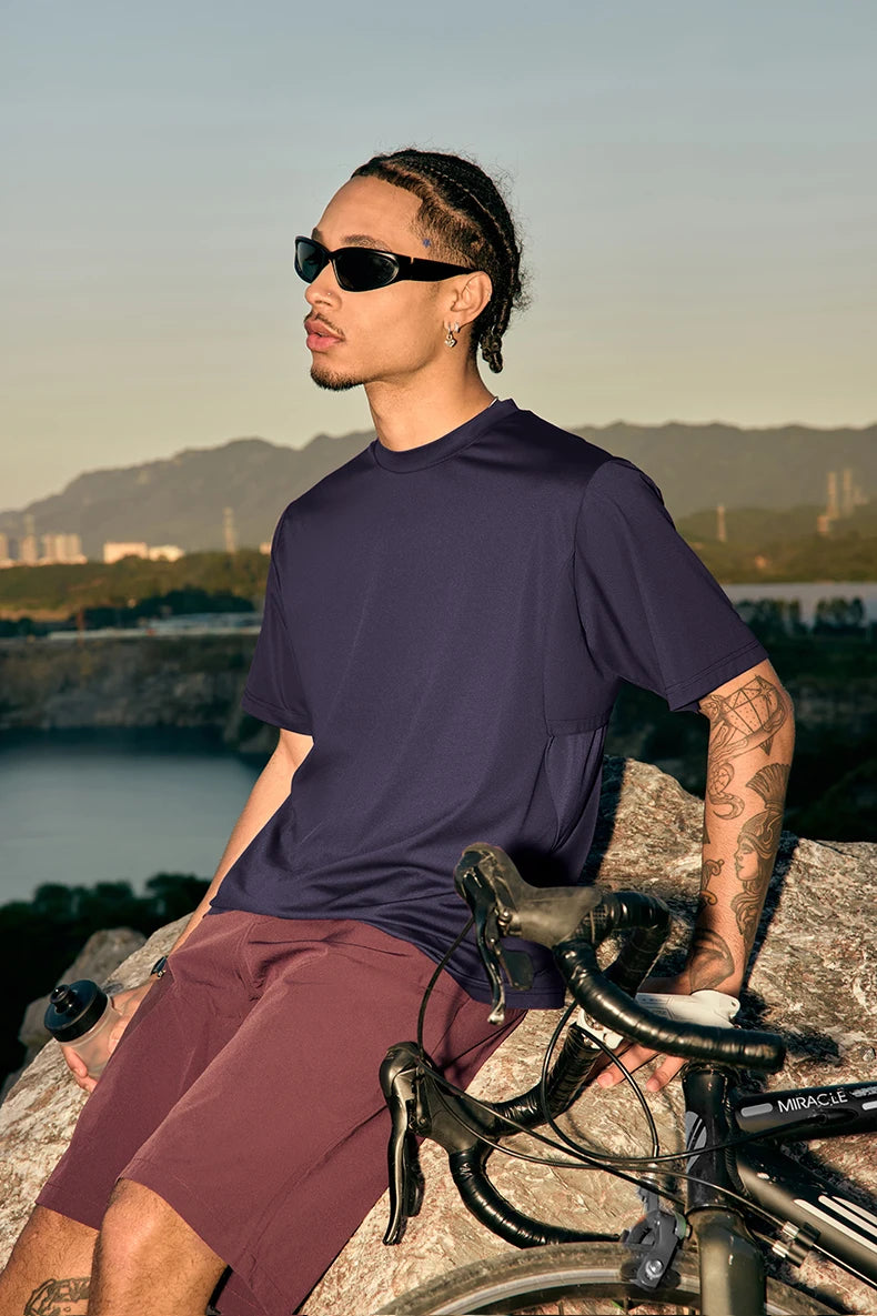 Breathable UPF Color Block Sports T-Shirt