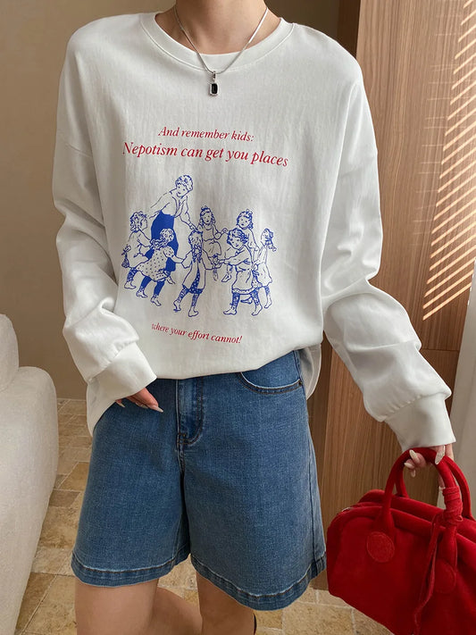 Vibrant Letter Printed Loose Fit T-Shirt