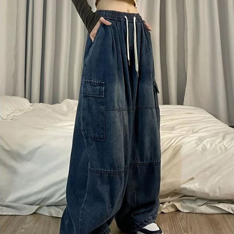 Vintage Blue Cargo Jeans