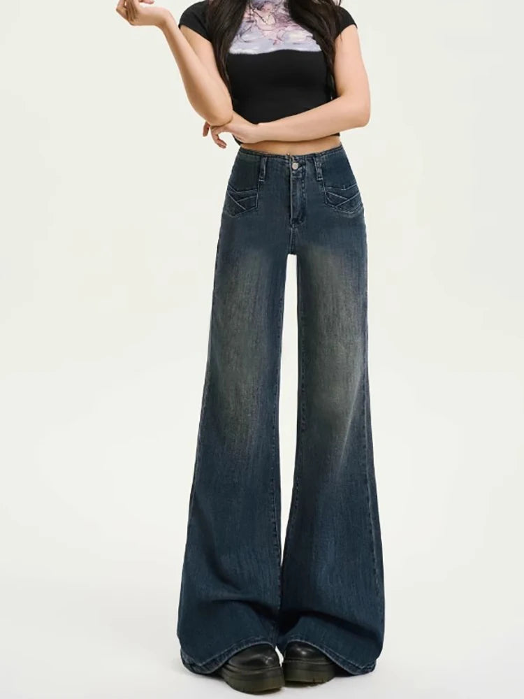 Retro High Waist Flare Jeans