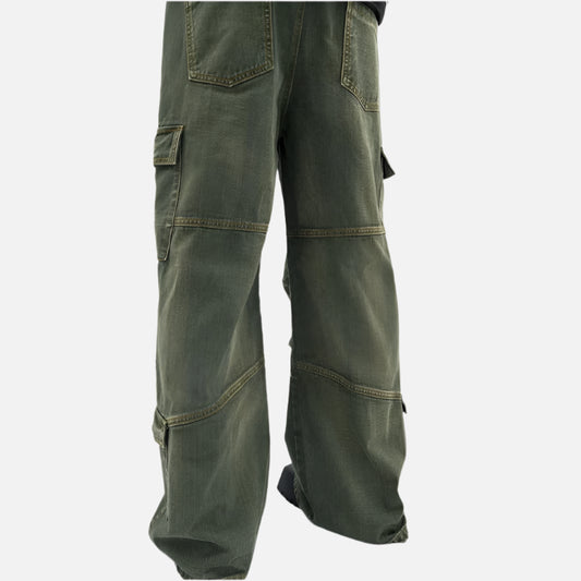 Vintage Baggy Green Y2K Denim Jeans