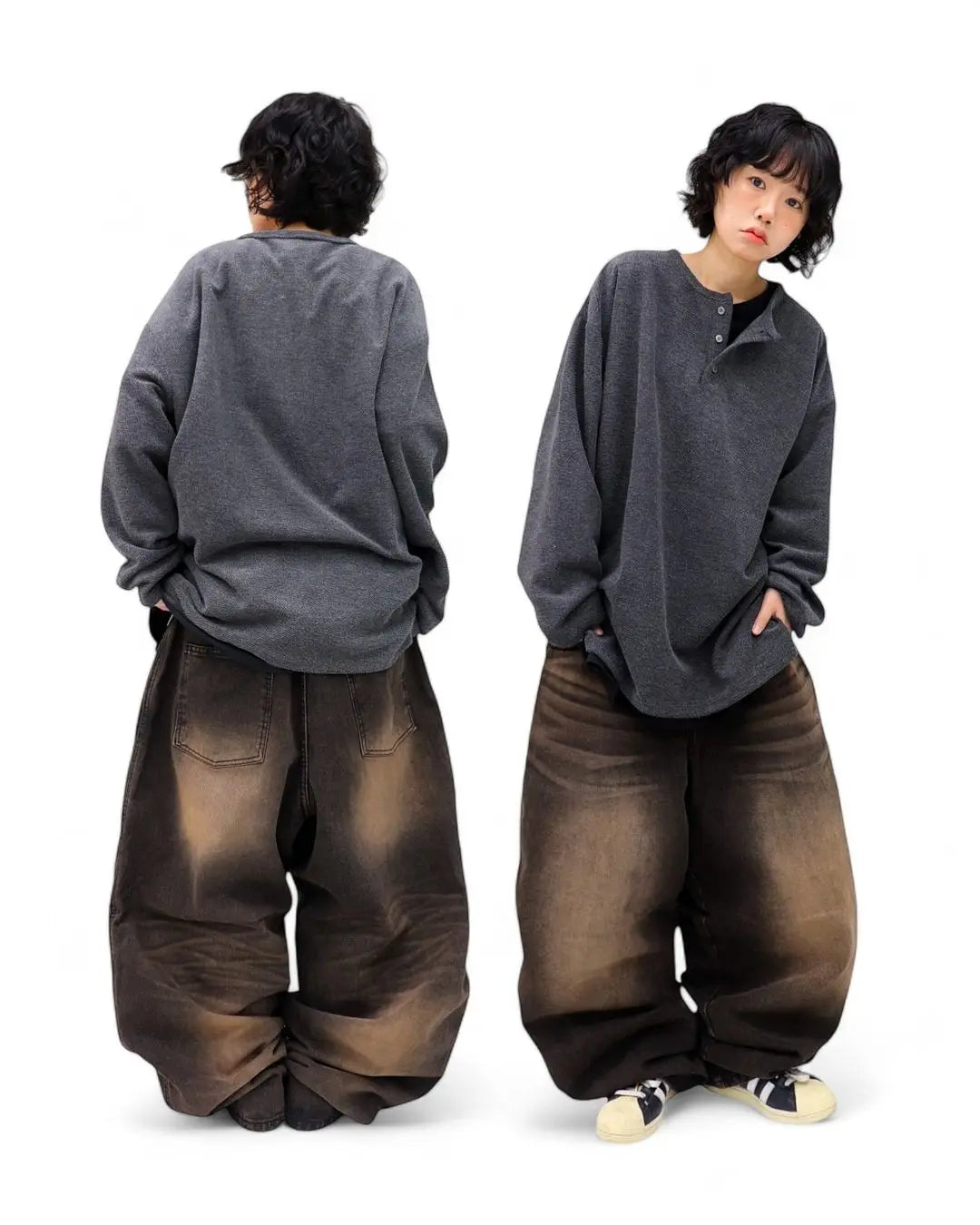 Retro Punk Baggy Low Waisted Jeans