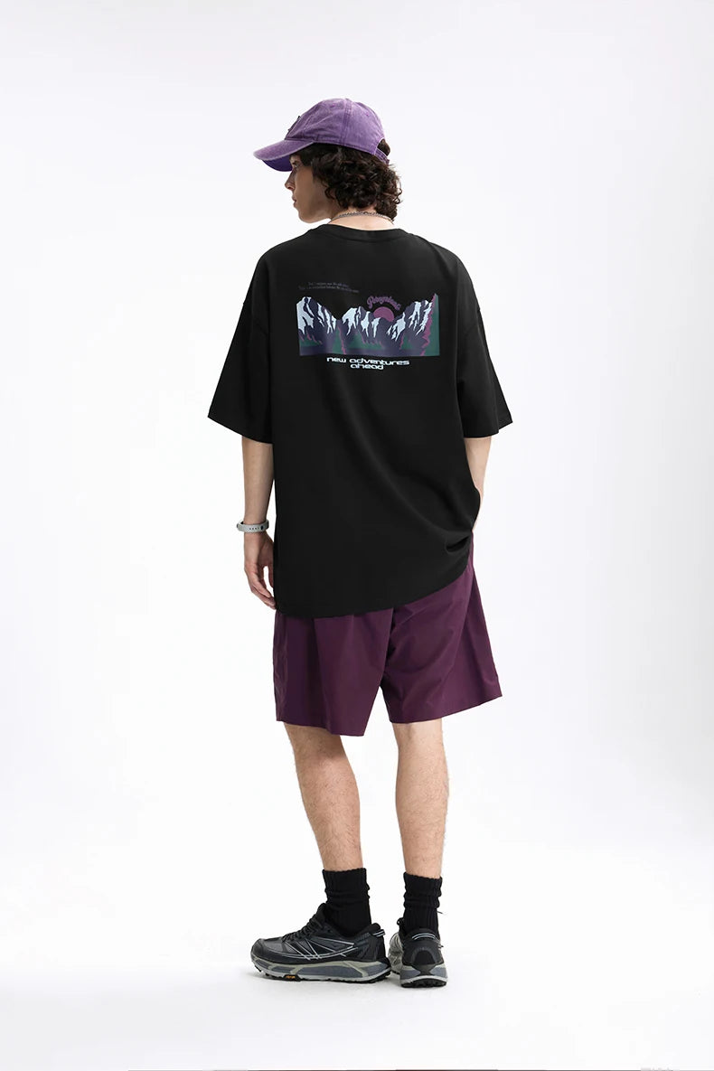 Mountain Graphic Oversize Casual T-Shirt