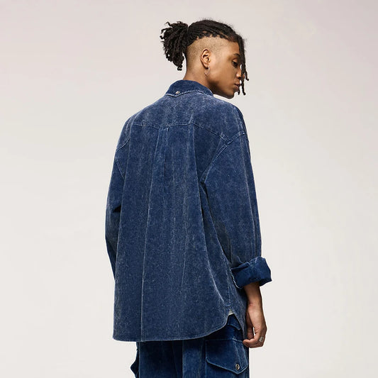 Vintage Faded Corduroy Long Sleeve Shirt