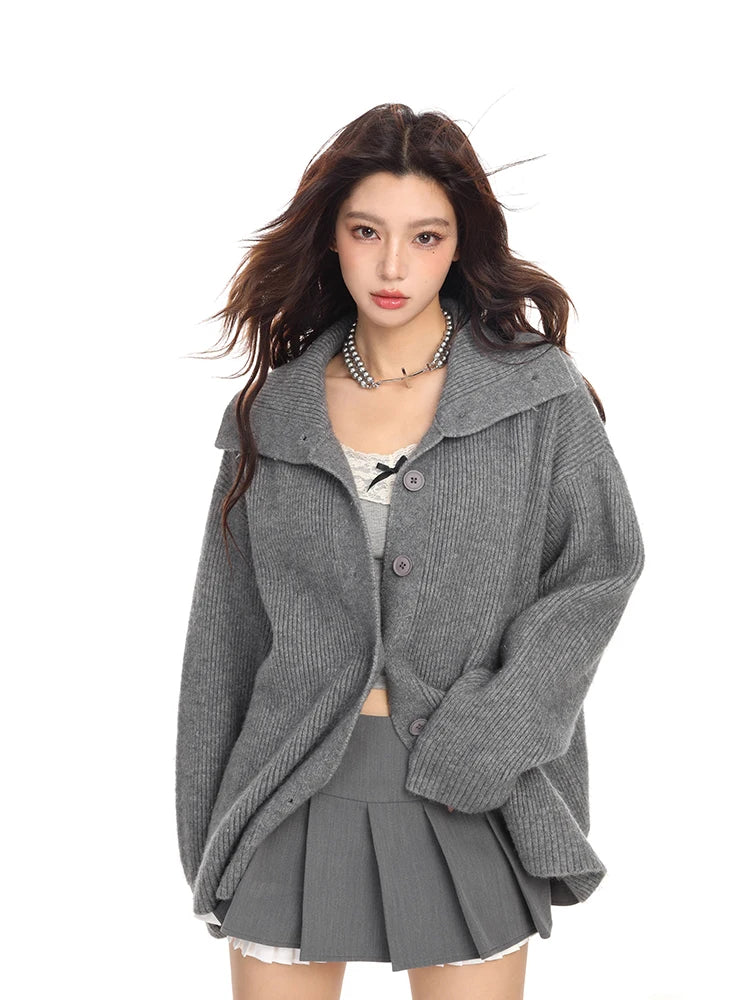 Cozy Knitted Vintage Autumn Sweater Cardigan
