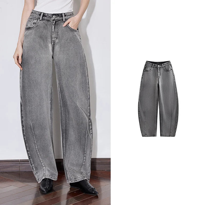 Wasteland Style Wide Leg Denim Jeans