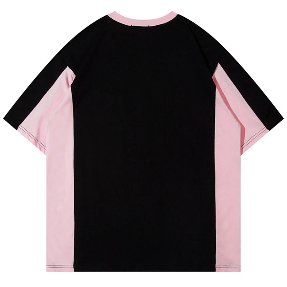 Oversized Patchwork Hip Hop T-Shirt