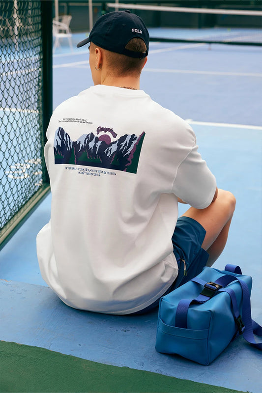 Mountain Graphic Oversize Casual T-Shirt