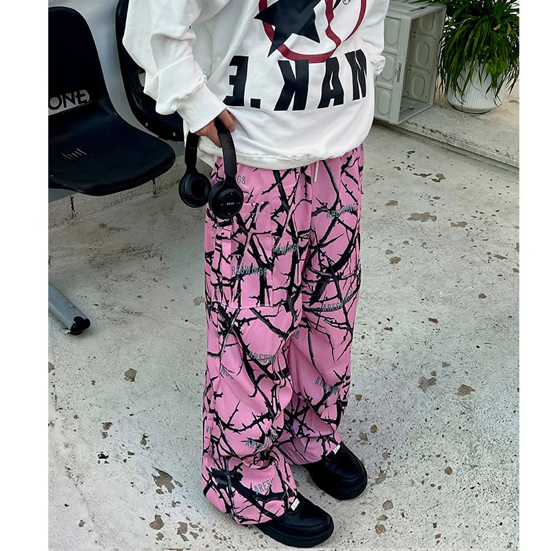 Pink Thorn Camouflage Cargo Pants
