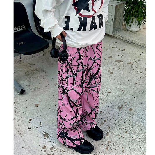 Pink Thorn Camouflage Cargo Pants