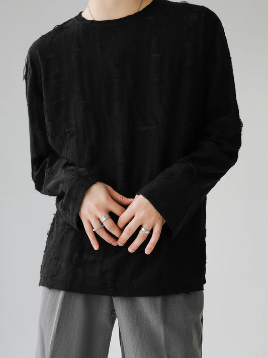 Retro Distressed Aesthetics Long Sleeve T-Shirt