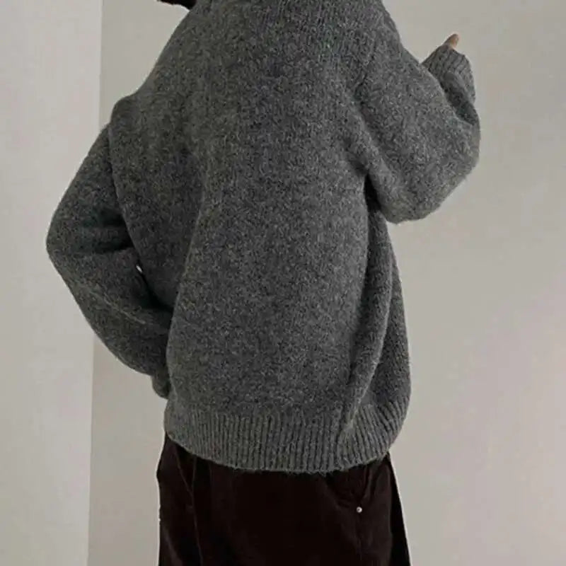 Casual Loose Round Neck Pullover Sweater