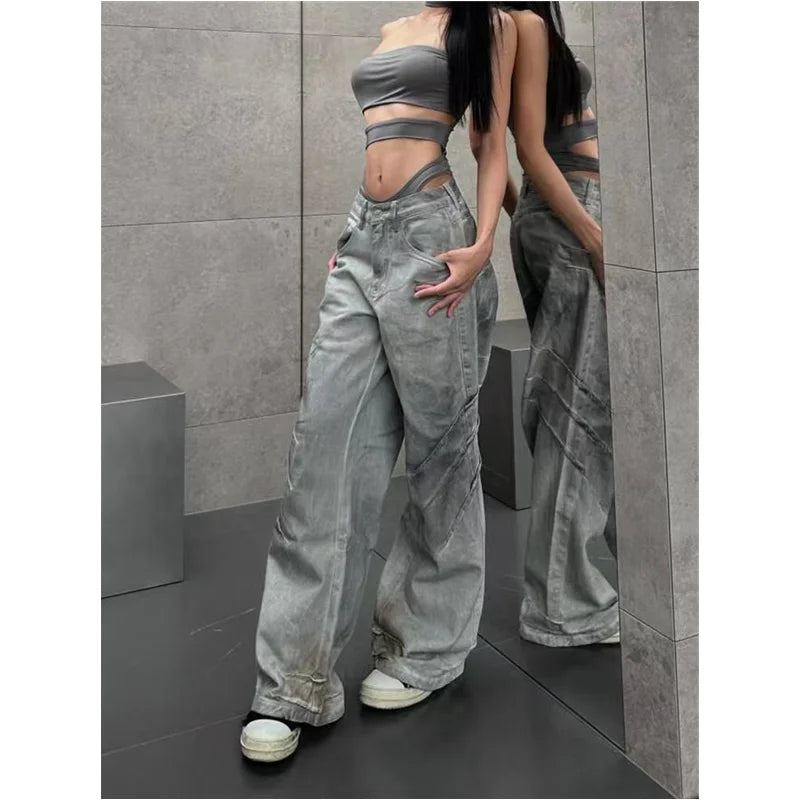 Vintage High Waist Baggy Denim Jeans