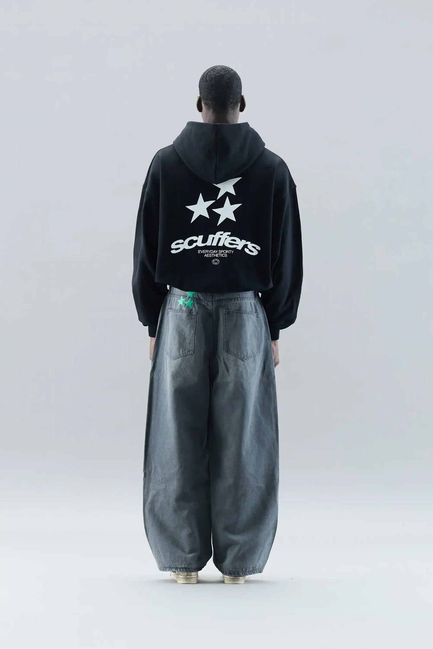 Modern Gothic Star Print Oversized Shirt