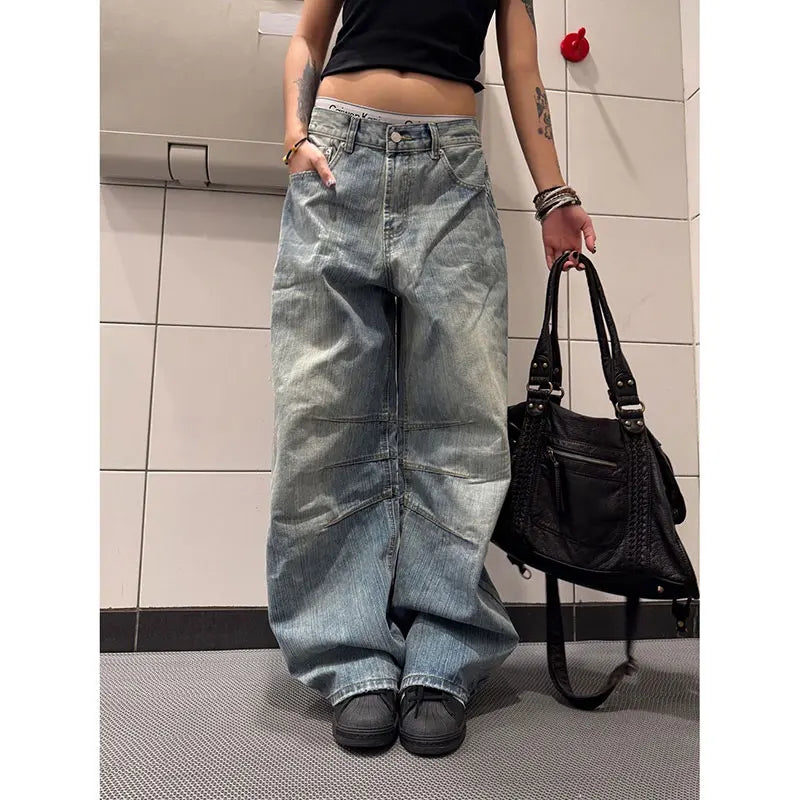 Blue Vintage Y2K Oversize Boyfriend Jeans