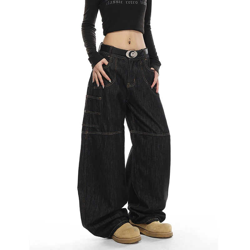 High Waist Vintage 2000s Wide Jeans