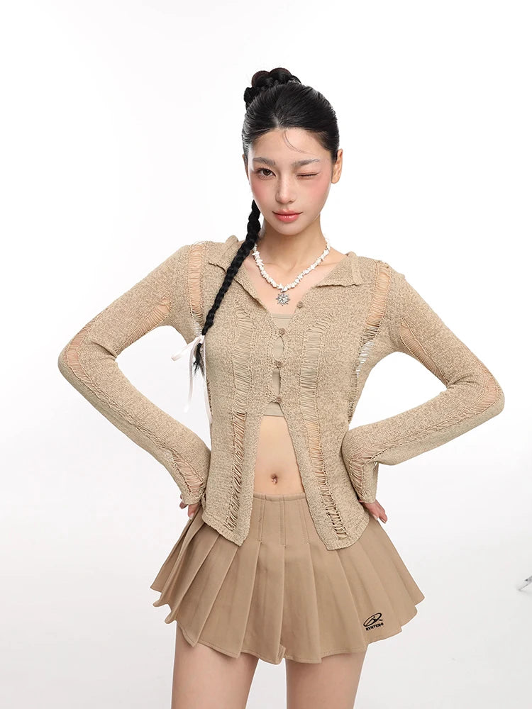 Chic Solid Color Knitted Sweater