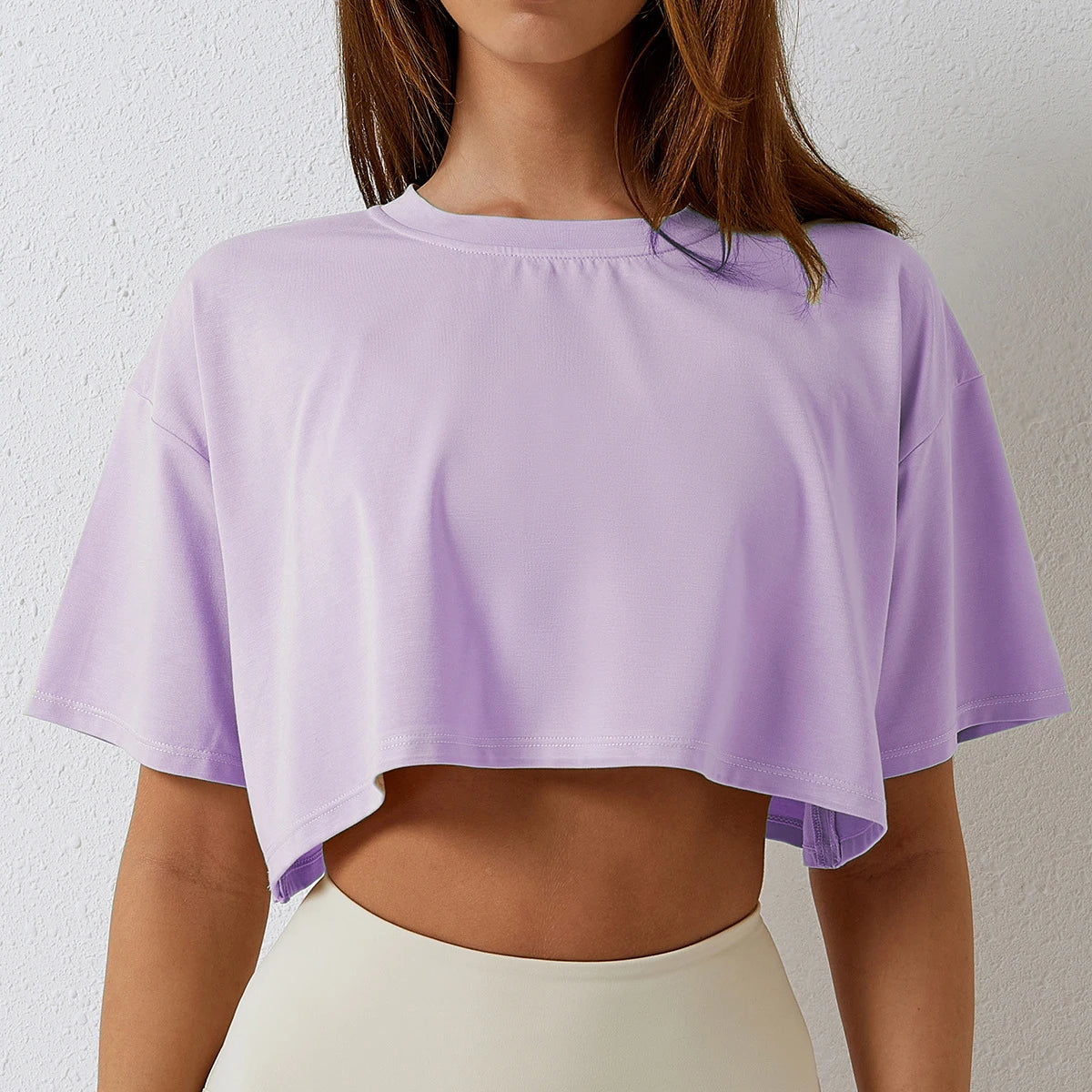 Breathable Short-Sleeve Dance Fitness T-Shirt