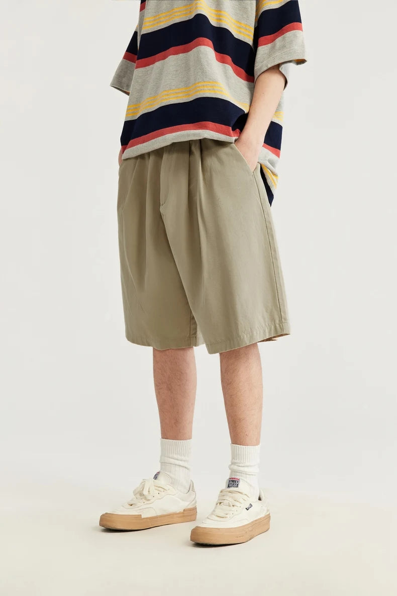 Pleated Inflation Trendy Casual Suit Shorts