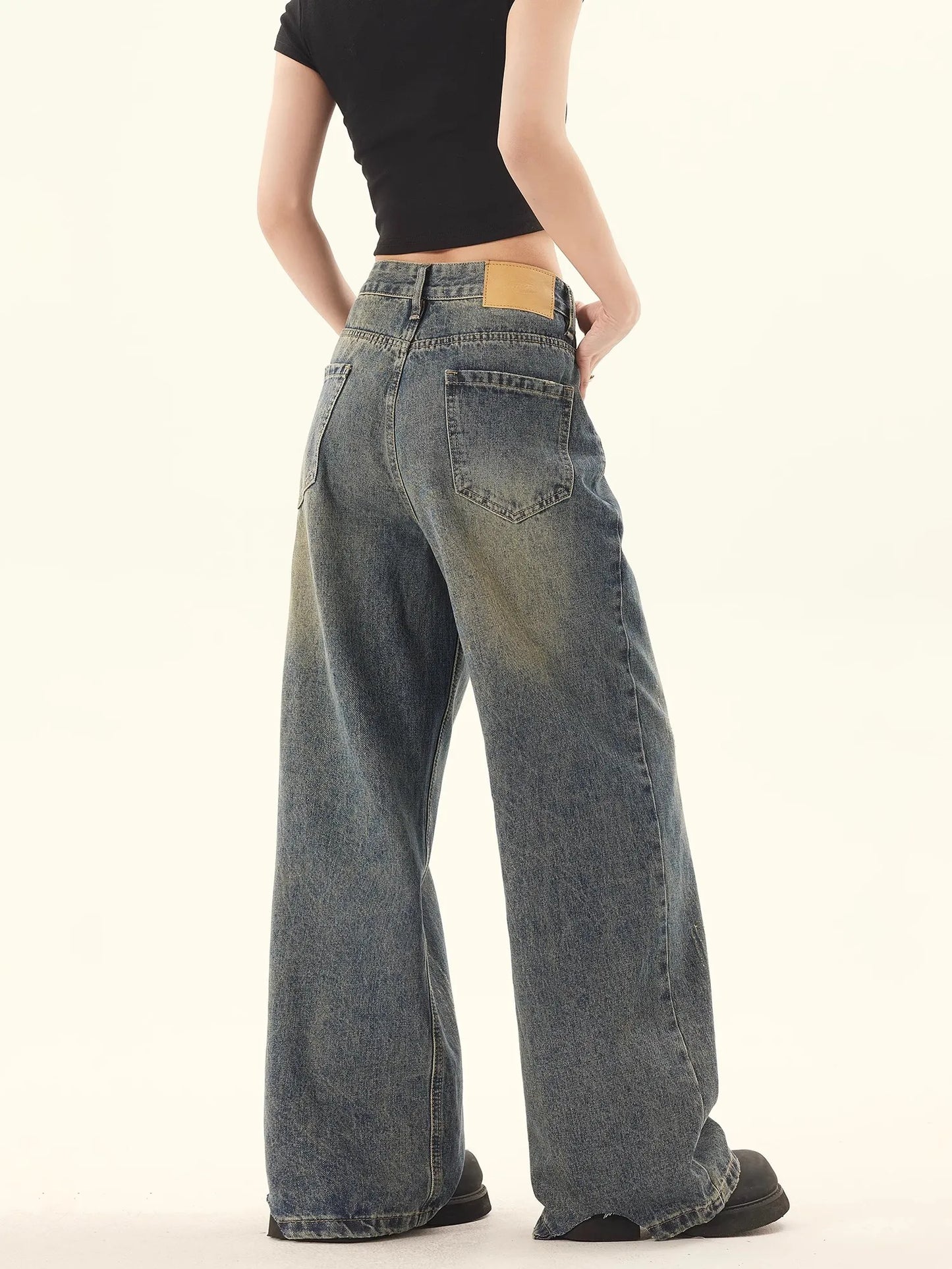 Vintage American Style High Waisted Jeans