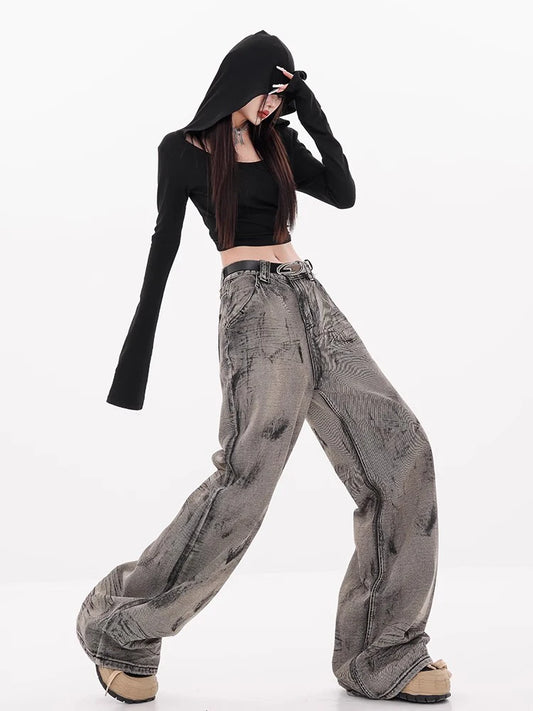 Vintage High Waisted Straight Leg Jeans