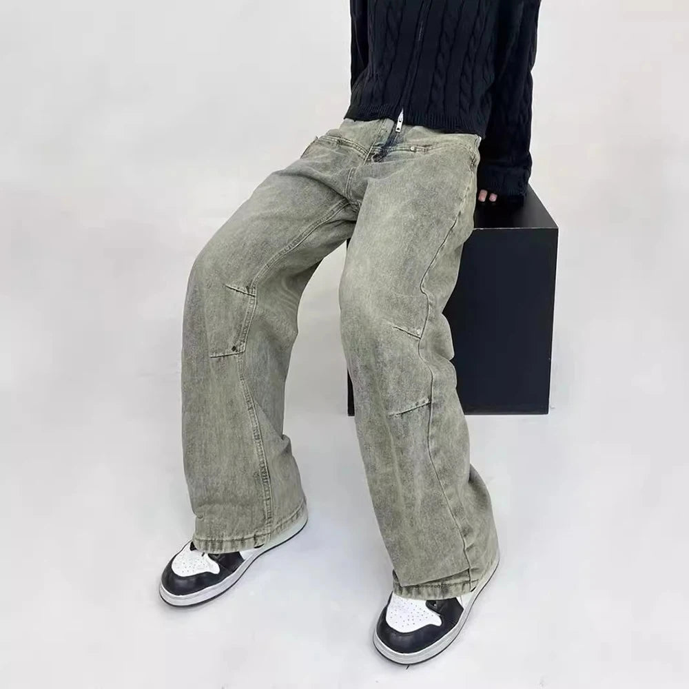 Vintage Yellow Mud Worn Workwear Jeans