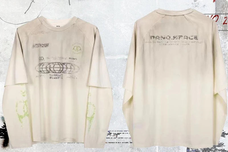 High Quality Patchwork Long Sleeve T-Shirt