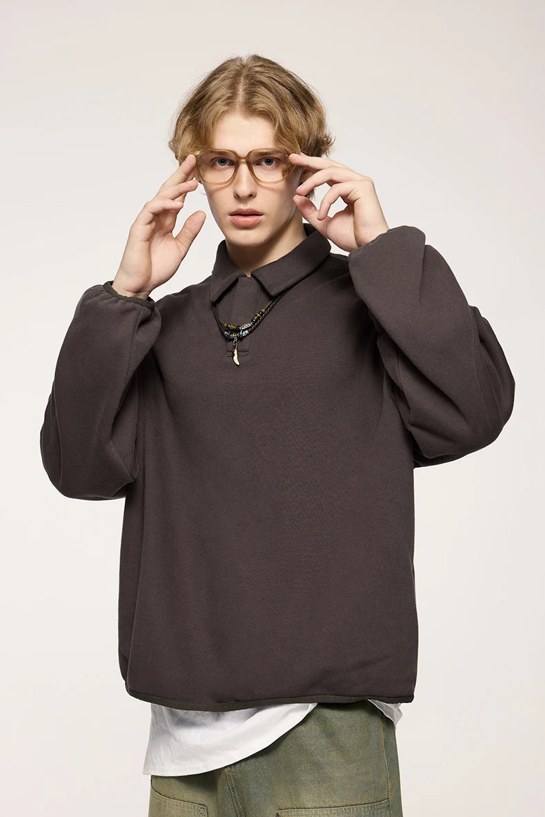 Premium Cozy Velvet Quarter Zip Sweatshirt