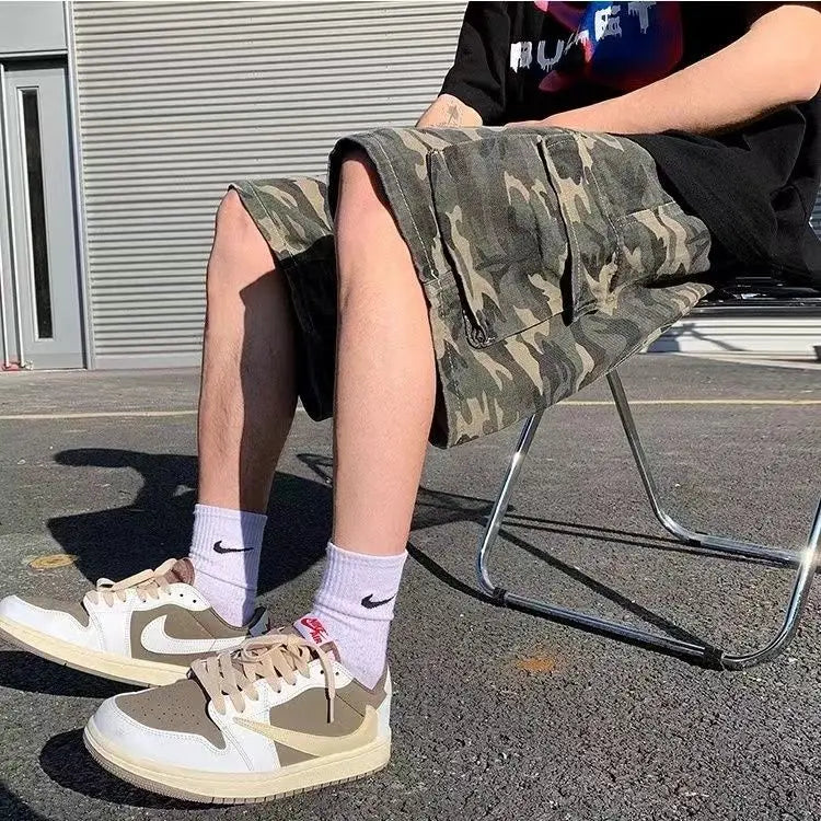Retro Camouflage Workwear Shorts
