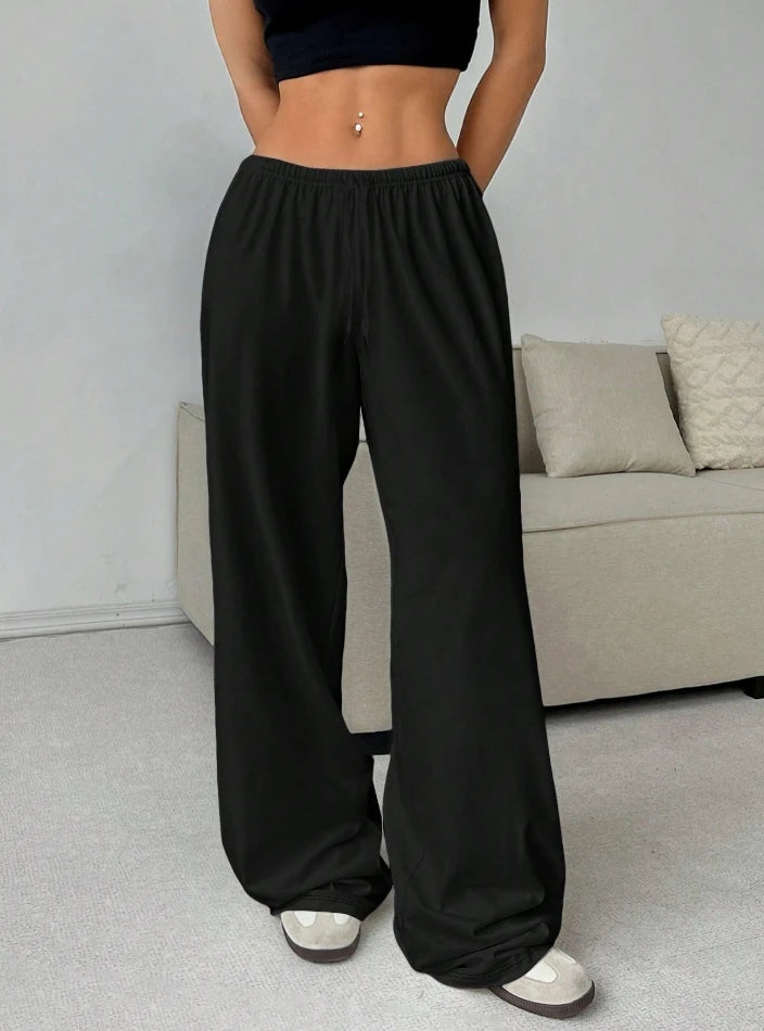 Comfy Loose Fit Elastic Waist Pants