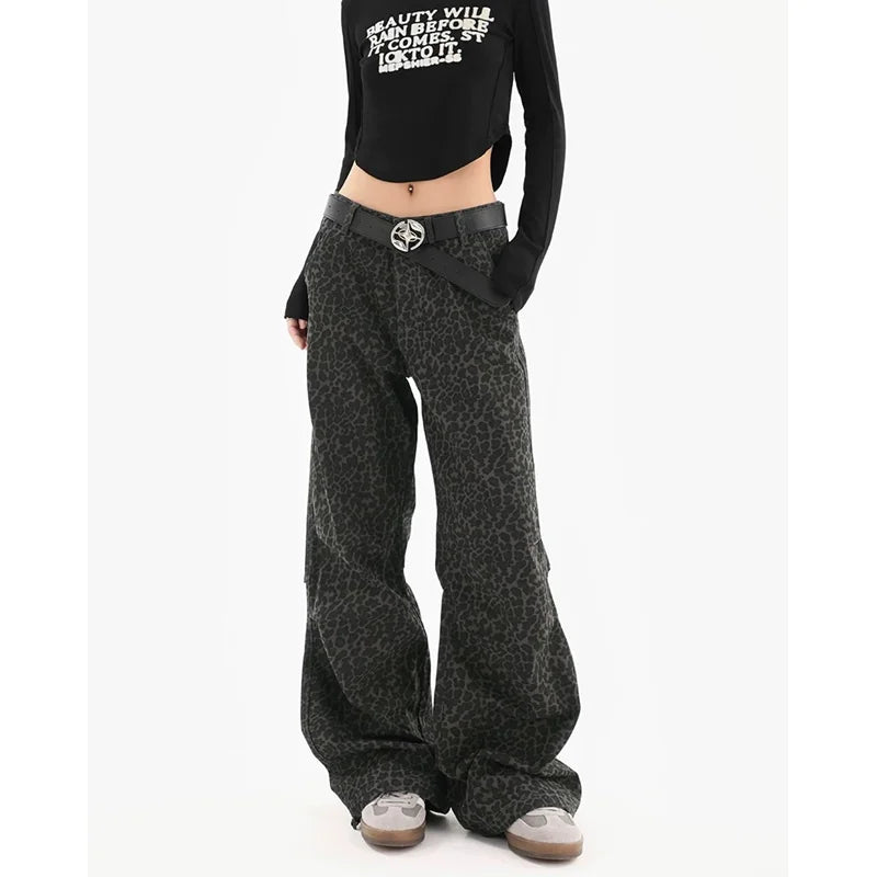 Retro Wide Leg Baggy Black Jeans