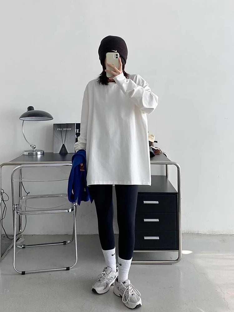 Versatile Basic Oversize Long Sleeve T-Shirt