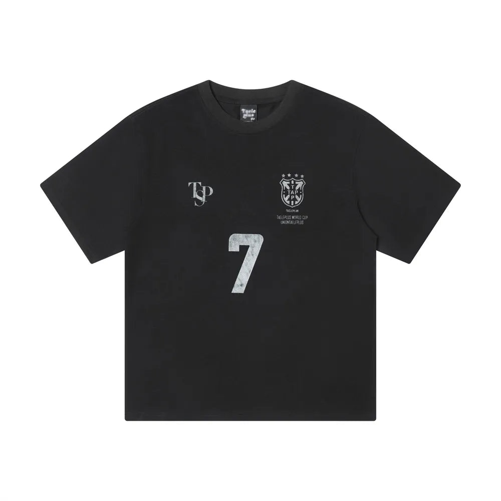 Retro Loose Crew Neck Letter T-Shirt
