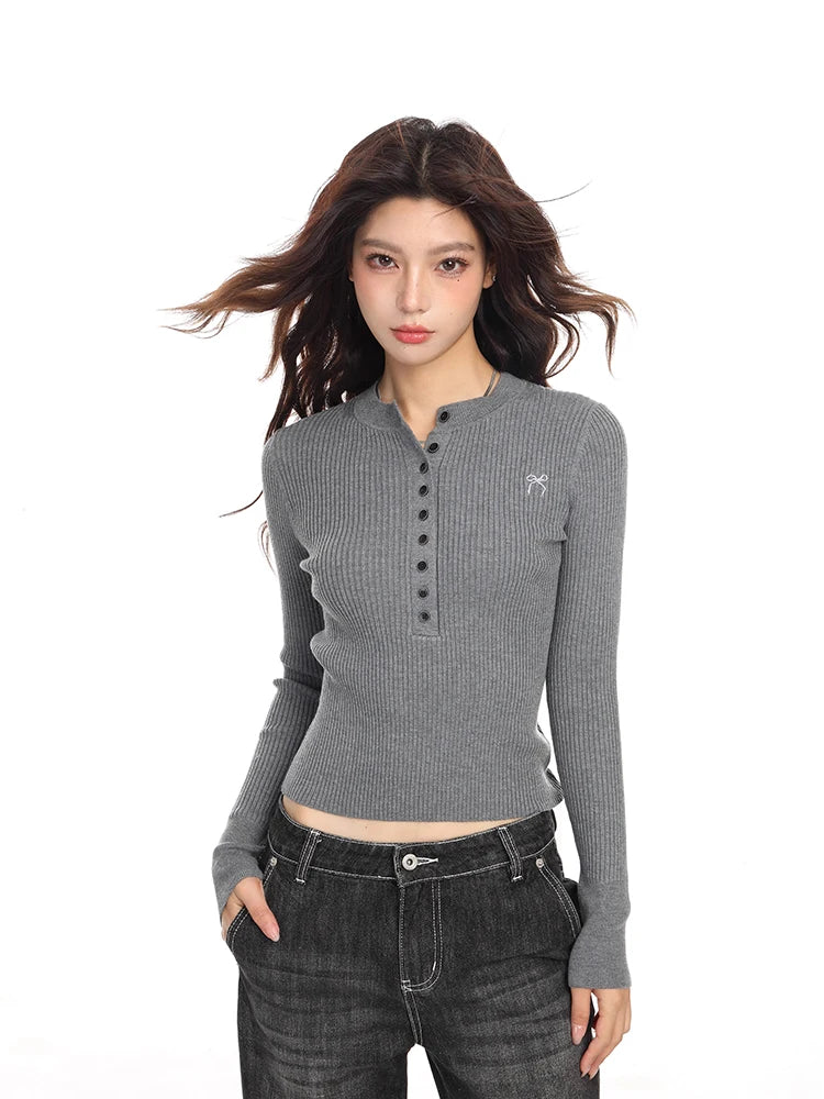 Cozy Knitted Round Neck Sweater Pullover