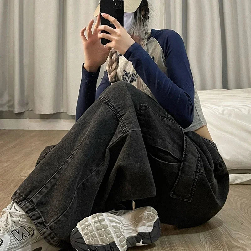 Vintage Blue Cargo Jeans