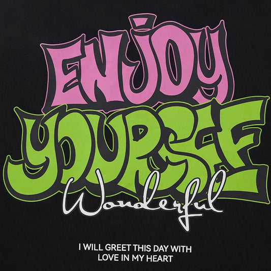 American Loose Fit Inflation Letter T-Shirt