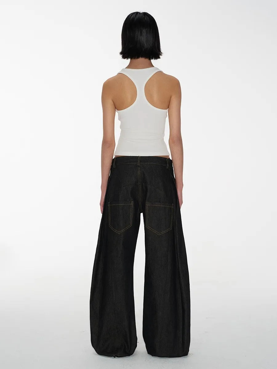 Vintage Baggy Low Waist Lace Jeans
