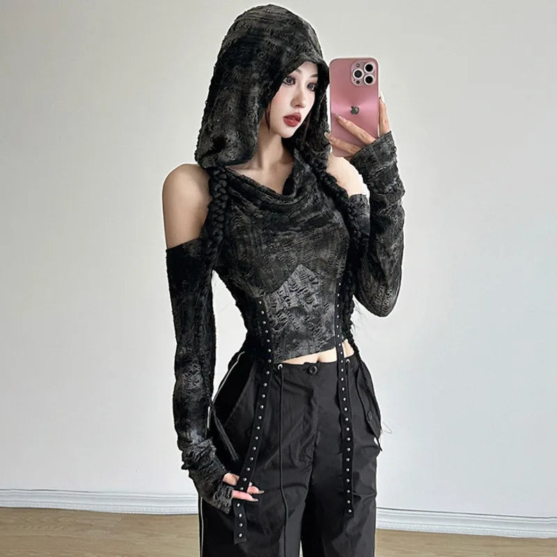 Sexy Summer Hooded Long Sleeve T-Shirt
