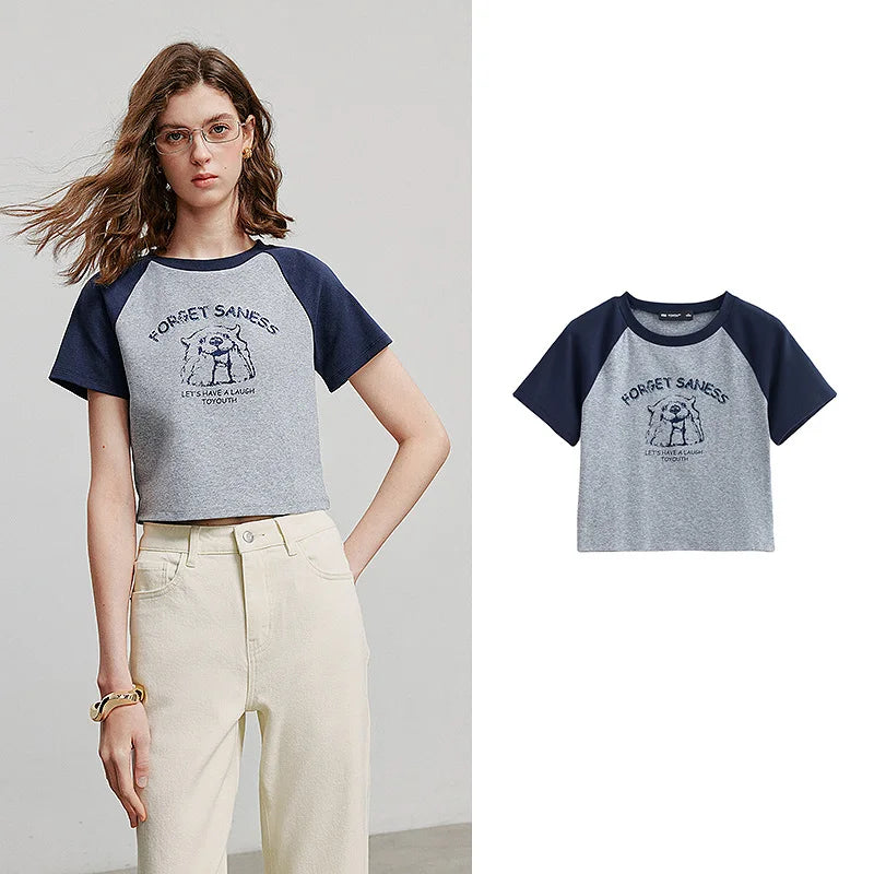Stylish Short-Sleeved Summer Women's T-Shirt