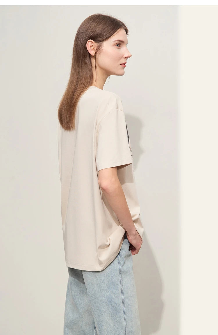 Ink Art Print O-Neck T-Shirt
