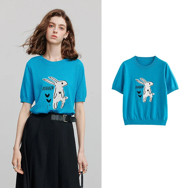 Chic Knit Short Sleeve T-shirt